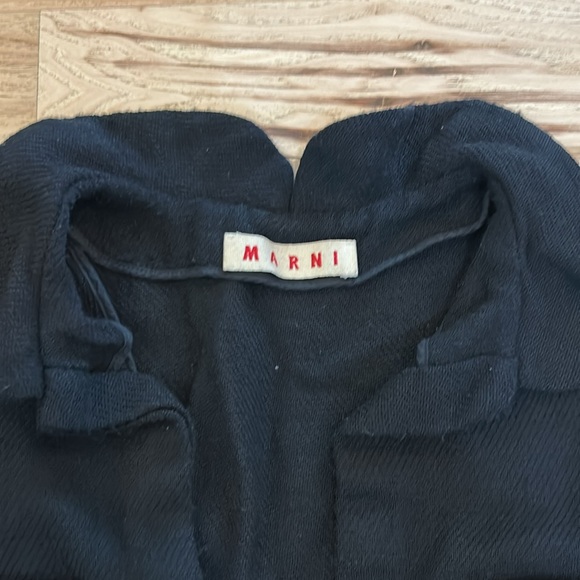 Marni Black Cropped Open Knit Cardigan - Picture 3 of 6